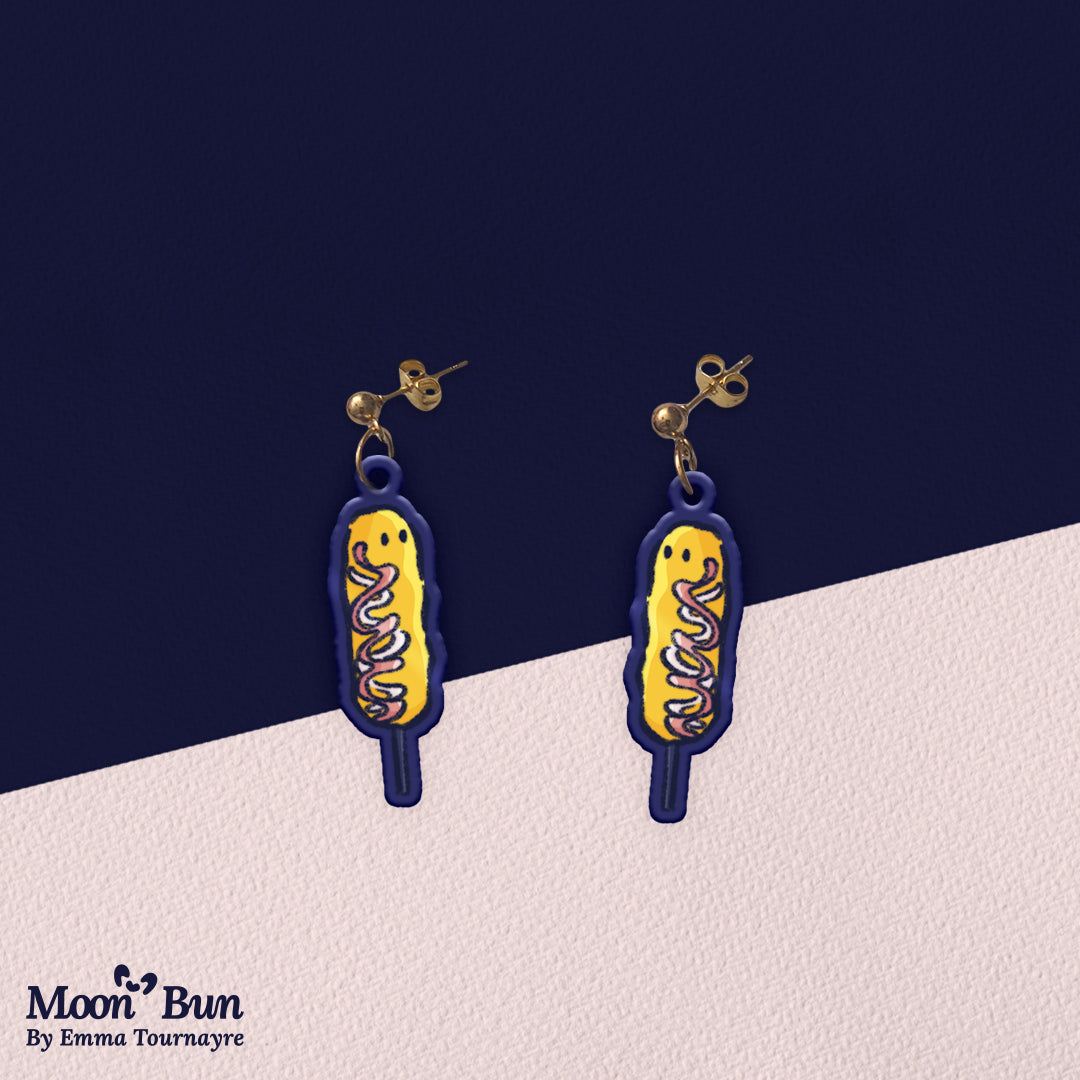 'Corn dog' Earrings