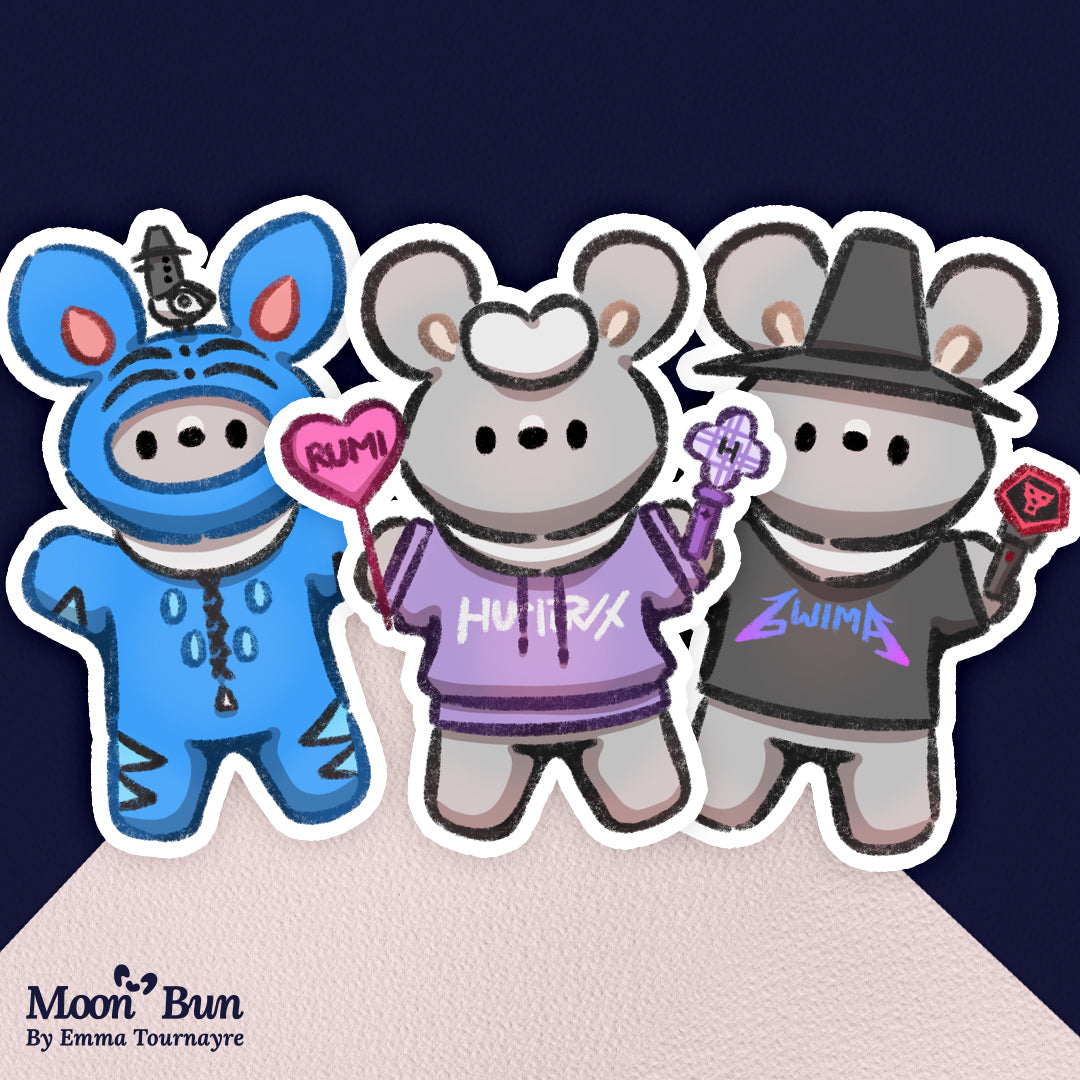 'KPOP Demon Hunters Buns' Stickers