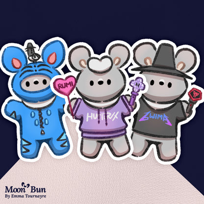 'KPOP Demon Hunters Buns' Stickers