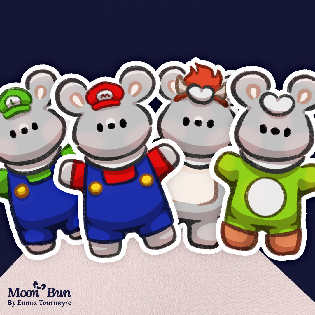 'Mario Buns' Stickers